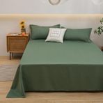 Koyu Yeşil 220x230 cm Pamuklu Perkal Çift Kişilik Yatak Örtüsü - Dayanıklı, Yumuşak, %100 Pamuk, Çiftler için Mükemmel, Lüks Yatak Temelleri