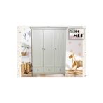 Koza %100 MDF Bohem Beyaz 3 Kapılı Bebek&çocuk Odası Gardrop