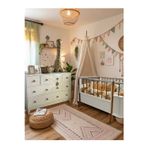 Koza %100 Mdf Bonnie 8 Çekmeceli Şifonyer & %100 Mdf Ahşap Beyaz 80X130Cm (80X180 Cm) Büyüyen Beşik