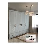 Koza %100 MDF Panjur Beyaz 4 Kapılı Bebek&Çocuk Gardrop