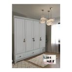 Koza %100 MDF Stil Beyaz 4 Kapılı Bebek&Çocuk Gardrop