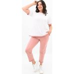 Koza Butik Kadın Büyük Beden Sırt Detaylı Eşofman Takımı 3804-23 Pembe 6XL