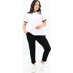 Koza Butik Kadın Büyük Beden Sırt Detaylı Eşofman Takımı 3804-23 Siyah 5XL