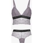 Koza Danger Yazılı Süngerli Bralet Takım - 80227 - Taş - 80 cm