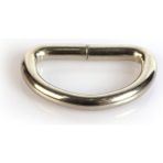 Koza Fermuar D Halka 2.5 cm Gümüş Metal Halka 10 Adet