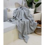 Koza Home 130x170 cm Trenza Gri TV Battaniyesi