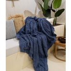Koza Home 37142 130x170 cm Espuma De Mar Indigo TV Battaniyesi