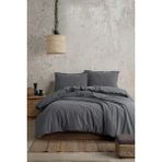Koza Home Boho Sade Natural Gri % 100 Pamuk Nevresim Takımı Çift Kişilik 200 x 220 7034A - 200 x 220 cm