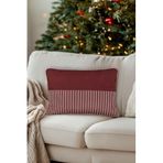 Koza Home Charm Kırmızı Beyaz Şerit Baskılı Kırlent 40x60 35256A