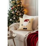 Koza Home Charm Noel Baba Punch İşleme Bej Kırlent 43x43 35251A