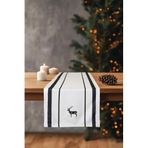 Koza Home Charm Siyah Geyik Baskılı Krem Runner 45x140 35261A