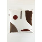 Koza Home Craft Multi Çok Renkli Soyut Desenli Boncuk Elyaf Iç Dolgulu Kırlent 43x43 35304a