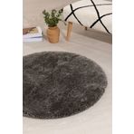 Koza Home Douro Shaggy Banyo Paspası Füme Kaydırmaz Taban Daire 120 x 120 cm