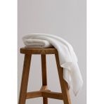 Koza Home Ivory Beyaz Fitilli Mikro Fiber Pamuk 2li Banyo Havlusu Seti 50 x 90 - 70 x 140 1125A - 50 x 90 cm