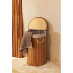 Koza Home Meander Yuvarlak Bambu Çamaşır Sepeti 35x61 55Lt 5113