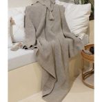Koza Home Miel Vizon Kenarı Ponponlu Tek Kişilik Tv Battaniye 160x220 37111 - 160 x 220 cm