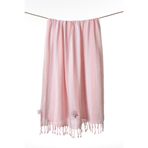 Koza Home Sealıne Pembe Müslin Nakışlı Peştamal 90X170 2544
