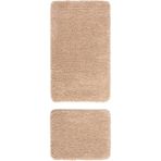 Koza Home Segura Peluş Banyo Paspası 2'li Kaydırmaz Taban Bej - 60 x 100