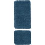 Koza Home Segura Peluş Banyo Paspası 2'li Kaydırmaz Taban Turkuaz - 60 x 100
