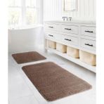 Koza Home Segura Peluş Banyo Paspası 2'li Kaydırmaz Taban Vizon - 60 x 100