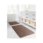 Koza Home Segura Peluş Vizon Kaydırmaz Taban 2'li Banyo Paspası 60 x 100-50 x 60, Vizon
