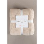 Koza Home Twin Battaniye Soft Pamuklu Çift Kişilik Battaniye Kahve Krem 200 x 220 5020A - 200 x 220 cm - Krem - Kahverengi