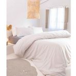 Koza Home Viento Nevresim Takımı Pamuk Ekru Mavi Çizgili Mavi Çift Kişilik 9510A