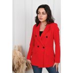 Koza Kadın Blazer Ceket 0101-22 - Kırmızı - 36