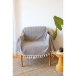 Koza Mix Berjer Tekli Koltuk Örtüsü Koyugri 150X170CM ( Antrasit) - 150 x 170 cm