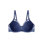 Koza Underwear Kadın Tül Detaylı Dolgusuz Toparlayıcı Minimizer Sütyen İndigo 85B