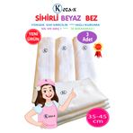 Koza-X Beyaz Mikrofiber Sihirli Temizlik Bezi 3 Adet | Cam,ayna,mutfak,banyo,araç Temizlik Bezi (35/45 CM)