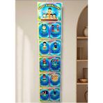 Kozalak Tasarım 6 Parça Sınıf Kuralları Afişi 30*130 cm PVC Kaplı Okul ve Sınıflar İçin Renkli