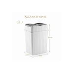 kozarthome 22 Litre Plastik Sallanır Kapak Mutfak Tezgah Altı Çöp Kovası
