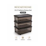 kozarthome Tekerlekli Baza Altı Saklama Kutusu Yer Tasarruflu 3 Adet