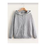 Kozia Outdoors Fermuarlı Oversize Unisex Kapüşonlu Sweat Hırka