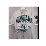 KOZİA OUTDOORS gri montana baskılı oversize t-şhirt