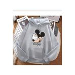 Kozia Outdoors Kapşonlu Baskılı Oversize Unisex Sweatshirt Gri