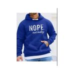 Kozia Outdoors Kapşonlu Baskılı Oversize Unisex Sweatshirt Mavi