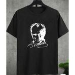 Kozia Outdoors Malkocbey Mustafa Kemal Atatürk Baskılı Siyah Oversize Unisex T-şhirt Siyah SIYAH