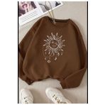 KOZİA OUTDOORS malkoçbey o yaka baskılı oversize unisex sweatşhirt