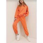 Kozia Outdoorso Yaka Esofman Takımı Sweatshirt Jogger Turuncu