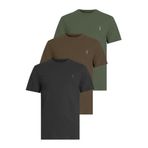 Kozik Erkek Siyah Kahverengi Haki T-shirt 5'li %100 Pamuklu Slim Fit Koku Tutmayan Ekonomik Paket