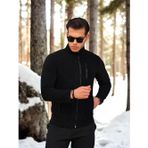 Kozik Siyah Softshell Polar Standart Tam Fermuarlı 3 Cepli Erkek Polar Hırka PLR2000 Siyah S