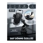 Kozmik Aksesuar ARAÇ İÇİ AYARLANABİLİR VANTUZLU 360 DERECE TELEFON TUTUCU CAM VE TORPİDO İÇİN
