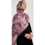 Kozmik Paisley - Pembe - Efilia Desenli Şal - 70x190 Cm