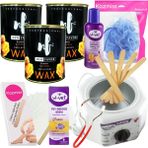 Kozmiss Ağda Isıtıcı Makine New Favor 800 ml Naturel Konserve Sir Ağda Seti 10 Parça Tüy Dökücü Kremli