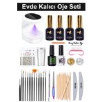 KozMood Evde Kalıcı Oje Seti (Runail Multilac Kalıcı Oje + Uno Base, Top Cot + Tırnak Aksesuarları)
