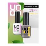 KozMood Kalıcı Oje Seti Uno Strong Base Coat 15 Ml + Uno Top Coat Super Shine 15 Ml