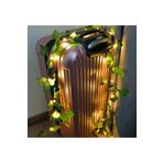 KozmoParti Dekoratif Yeşil Yapraklı 2,30 Cm Yapay Sarmaşık 3 Mt 30 Ledli Gün Işığı