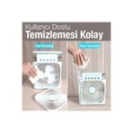 kozo-f Yeni Işıklı 600ml 5 Spreyli Vantilatör Buzlu Buharlı Mini Klima Mini Fan